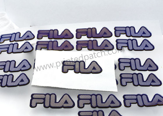 3D Tłoczone etykiety odzieży termotransferowej FILA LOGO Brush Dots
