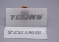 Odzież Formowane drukowane silikonowe etykiety termotransferowe Niestandardowe 1x6,5 cm