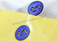 SGS OEKO Podniesione 2D Gumowe logo przenikania ciepła Niebieski kolor