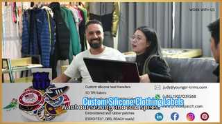 Niestandardowe silikonowe etykiety z logo na odzież