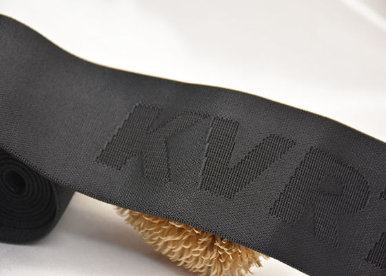 Niestandardowe markowe logo 52 mm żakardowa gumka z dwustronnym materiałem