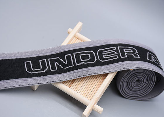 Dwustronna żakardowa gumka z nadrukowanym antypoślizgowym przezroczystym silikonowym paskiem