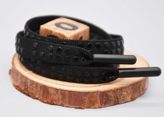 Płaski, niestandardowy sznurek poliestrowy, drukowane silikonowe kropki do odzieży