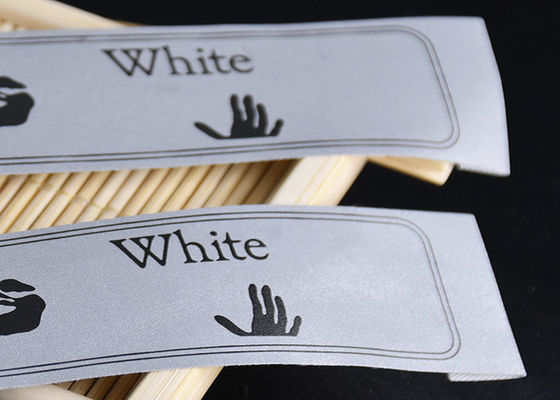 Odzież Niestandardowe etykiety odblaskowe 3M z nadrukiem logo z czarnym tuszem