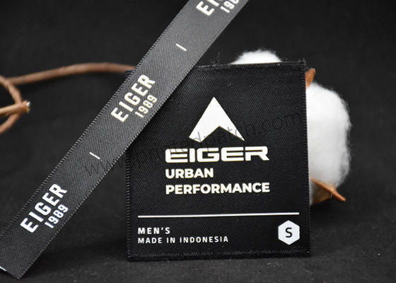 Odzież robocza 0,3 mm Tagi silikonowe Sitodrukowane naszywki na taśmie wstążkowej