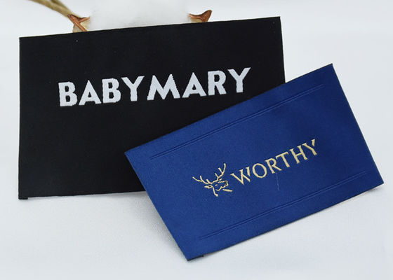 Zmywalne tkane etykiety odzieżowe OEKO żelazko na haftowane naszywki